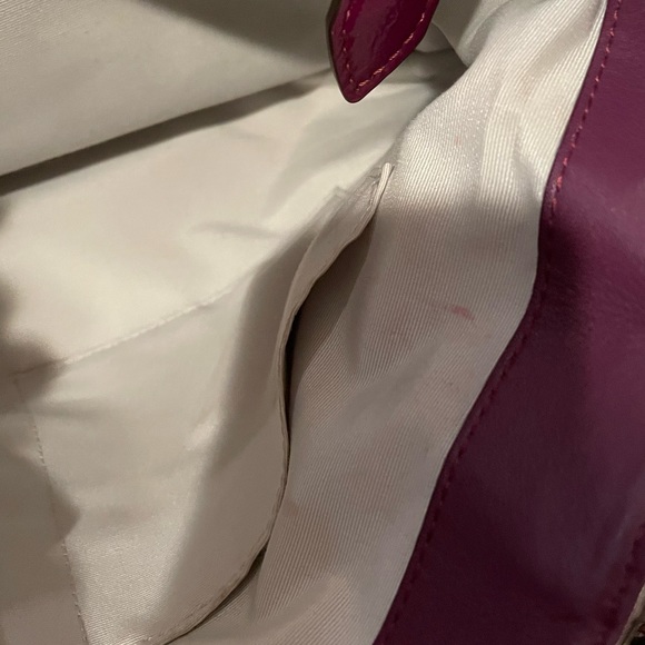 Coach Patent Purple Satchel Purse - Picture 5 of 9